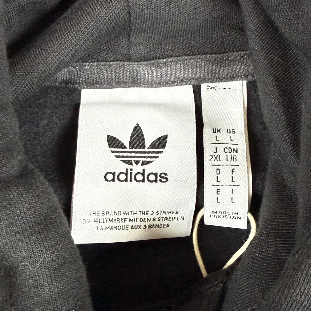 NEW Adidas Mens Large Black Camo Infill Trefoil Logo Pullover Hoodie Sweatshirt
